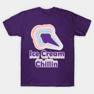 Ice Cream Chillin Girls and Women T-Shirt